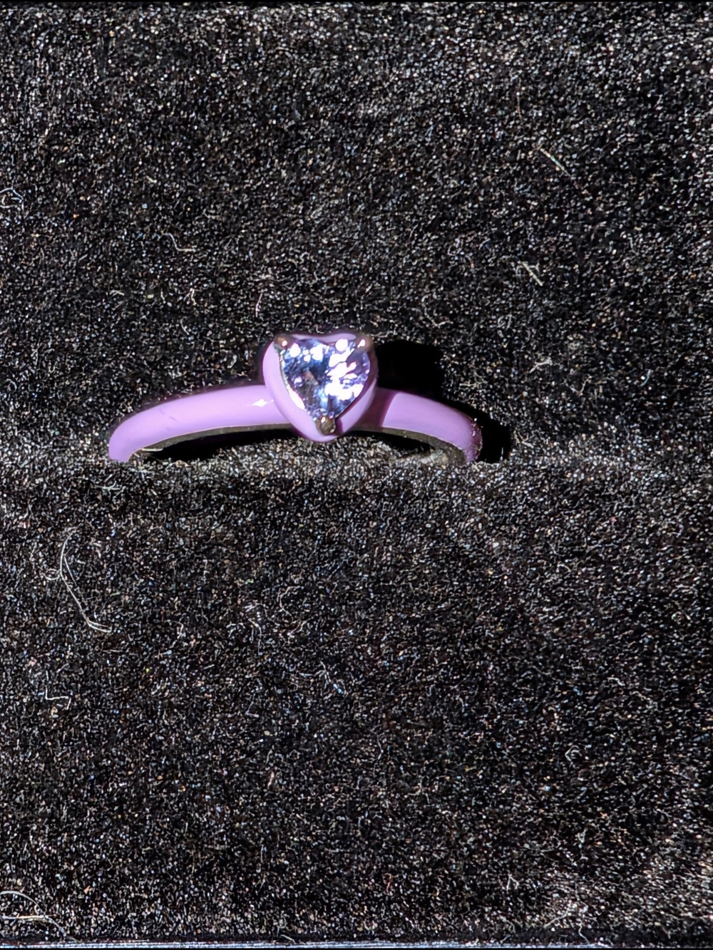 Pandora Purple chakra Heart Ring